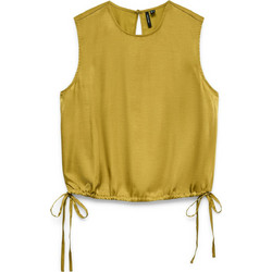 Vero Moda Mira Γυναικείο Καλοκαιρινό Crop Top Κίτρινο 10345224