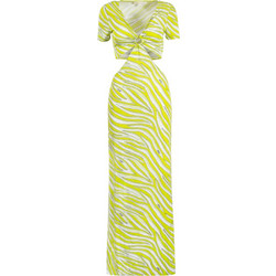 Michael Kors Maxi Καλοκαιρινό Βραδινό Φόρεμα Κίτρινο MS381JV8H1-321