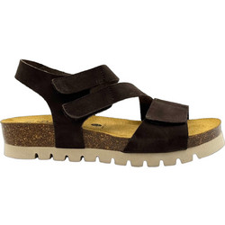 Plakton Nobuck Γυναικεία Σανδάλια Suede Ανατομικά Σοκολατί 356290-15