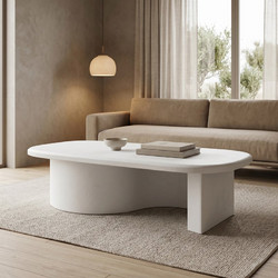 Pakoworld Verven Τραπεζάκι Σαλονιού Οβάλ MDF Μ120xΠ60xΥ32cm 415-000014