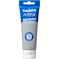 Carioca Silver Ακρυλικό Χρώμα Ζωγραφικής 75ml