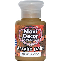 Maxi Decor 023 Brown Ακρυλικό Χρώμα Ζωγραφικής 60ml