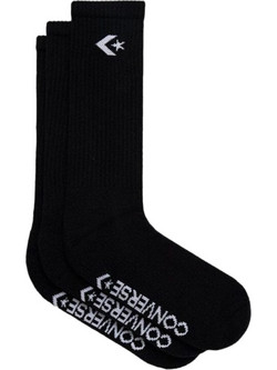 Converse Ανδρικές Κάλτσες Ψηλές Μαύρες 3Pack E726B