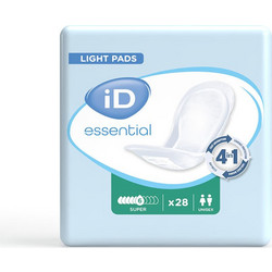 iD Essential Light Super Σερβιέτες Ακράτειας 6 Σταγόνες 28τμχ