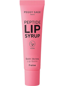 Peggy Sage Peptide Lip Syrup Fraise Lip Balm Tube με Χρώμα 10ml