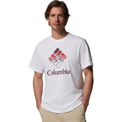 Columbia Ανδρικό Αθλητικό T-Shirt Λευκό 2155031-100