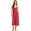 Funky Buddha Midi Καλοκαιρινό Βραδινό Φόρεμα Μπορντό FBL013-117-13