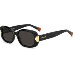 Missoni MIS0285S 807I Ανδρικά Γυαλιά Ηλίου Ορθογώνια Κοκάλινα Μαύρα με Μαύρο Φακό