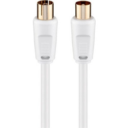 Goobay Καλώδιο Κεραίας Coax Male to Coax Female 1.5m White 67282