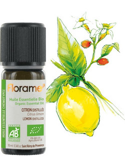 Florame Distilled Βιολογικό Αιθέριο Έλαιο Λεμόνι 10ml