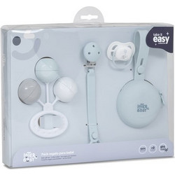 Interbaby Σετ Δώρου για Νεογέννητο Αγόρι Γαλάζιο 4τμχ