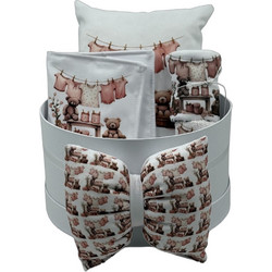 Bonjour Bebe Σετ Δώρου για Νεογέννητο Κορίτσι Teddy Bears Λευκό Ροζ 4τμχ