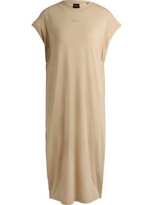 Hugo Boss Midi Καλοκαιρινό Καθημερινό Φόρεμα Μπεζ 50540442-287