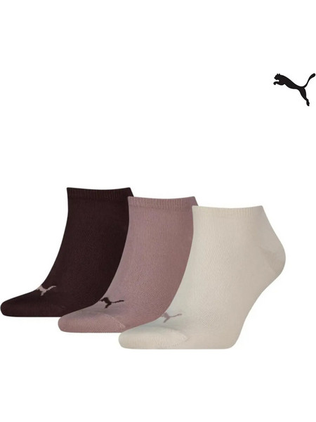 Puma Ανδρικές Κάλτσες Κοντές Μαύρες Nude Μπεζ 3Pack 938624