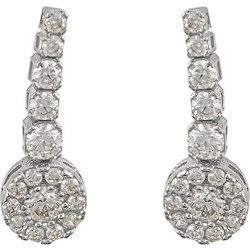 Million Diamonds Γυναικεία Σκουλαρίκια Κρεμαστά από Λευκόχρυσο 9K με Ζιργκόν SK23529