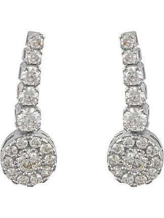Million Diamonds Γυναικεία Σκουλαρίκια Κρεμαστά από Λευκόχρυσο 9K με Ζιργκόν SK23529