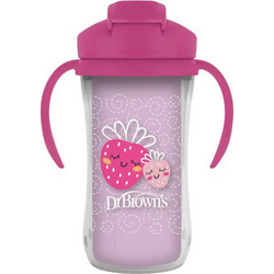 Dr. Brown's Κύπελλο Θερμός με Καλαμάκι Strawberry 300ml