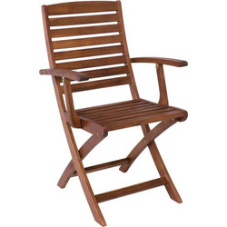 Woodwell Spot Πολυθρόνα Κήπου Πτυσσόμενη Μοριοσανίδα Καφέ 2τμχ Ε-00015801