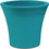 Plastona City Γλάστρα Στρογγυλή Πλαστική Τιρκουάζ 35x32cm 10.11.0111