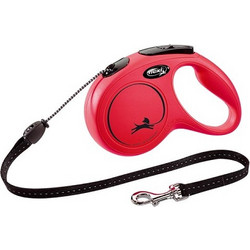 Flexi New Classic Πτυσσόμενο Λουρί Σκύλου έως 20kg 5m Κόκκινο