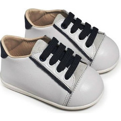 Babywalker Βαπτιστικά Sneakers Αγκαλιάς για Αγόρι Δερμάτινα Λευκά PRI2073