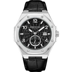 Kenneth Cole Ανδρικό Ρολόι Αυτόματο με Μαύρο Δερμάτινο Λουράκι KCWGX0059001