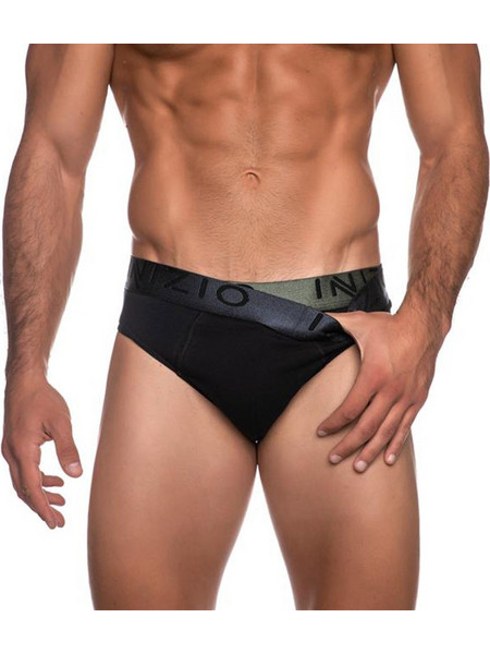 Inizio Ανδρικά Σλιπ Βαμβακερά Μαύρα 2Pack 4300-4