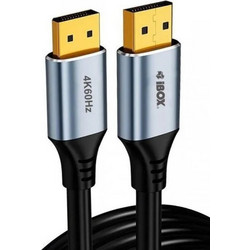 iBox Καλώδιο DisplayPort to DisplayPort Male 1m Black ITVDP011