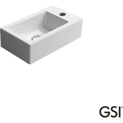 GSI Kube Επικαθήμενος Νιπτήρας Μπάνιου Πορσελάνης 40x23cm Λευκός 500-8984-300