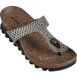 Mitsuko Γυναικείες Σαγιονάρες Platforms Ασημί SA63350W-GREY