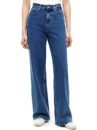 Tommy Jeans Claire Ψηλόμεσο Γυναικείο Τζιν Παντελόνι Relaxed Εφαρμογή Navy Μπλε DW0DW23069-1A5