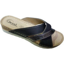 Level Anatomic Γυναικείες Παντόφλες Καλοκαιρινές Platforms Ανατομικές Αντιολισθητικές Μαύρες 1039