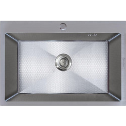 Sanitec Vision Ένθετος Νεροχύτης Inox Σατινέ 77x50cm 7750HS