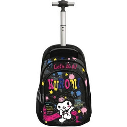 Graffiti Sketchy Kuromi Σχολική Τσάντα Τρόλεϊ Δημοτικού Μαύρη 262252