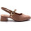 Piccadilly Ανατομικές Γόβες Slingback Λουστρίνι με Χοντρό Χαμηλό Τακούνι Nude 1-779-26034-28