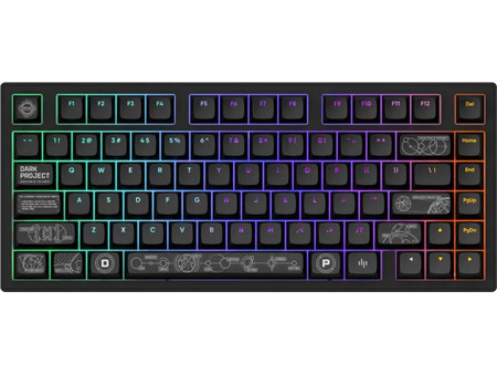 Dark Project ALU81A Terra Nova V2 Ασύρματο Μηχανικό Gaming Πληκτρολόγιο 65% με G3ms Moonstone Διακόπτες RGB Black