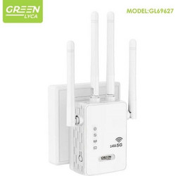 Green Lyca GL69627 Wi-Fi Extender Dual Band (2.4 & 5GHz) 100Mbps