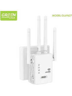 Green Lyca GL69627 Wi-Fi Extender Dual Band (2.4 & 5GHz) 100Mbps