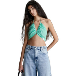 Calvin Klein Γυναικείο Καλοκαιρινό Crop Top Τιρκουάζ J20J221074-L1C