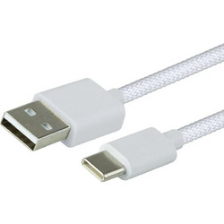 Green Mouse Braided USB-A to USB-C 2m White 46956804