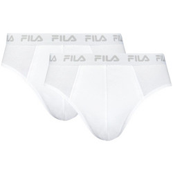Fila Ανδρικά Σλιπ Βαμβακερά Λευκά 2Pack FU5003-300