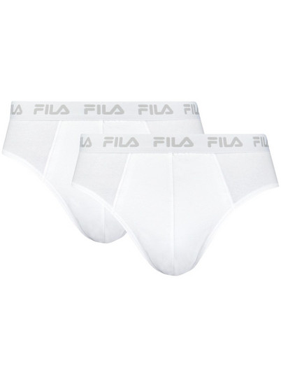 Fila Ανδρικά Σλιπ Βαμβακερά Λευκά 2Pack FU5003-300