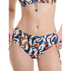 ERKA MARE Venezia Ψηλόμεσο Bikini Slip Μπλε Καφέ Εκρού 15617