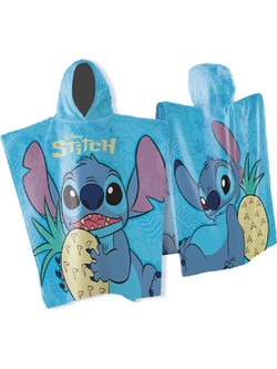 Dimcol Lilo & Stitch 539 Παιδικό Πόντσο Θαλάσσης Microfiber Γαλάζιο 50x100cm 54463144038