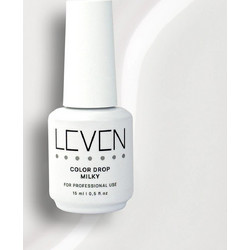 Leven Color Drop Milky Top Coat Ημιμόνιμο Βερνίκι Νυχιών 15ml