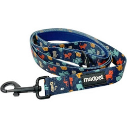 Madpet Dogs & Cats Λουρί Σκύλου 1.52m x 25mm Μπλε