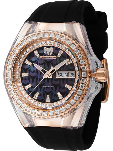 TechnoMarine Cruise Γυναικείο Ρολόι με Μαύρο Καουτσούκ Λουράκι TM-121176