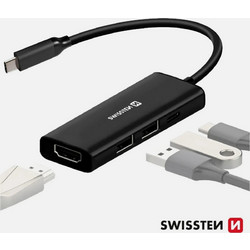 Swissten 44040201 USB-C Docking Station με HDMI PD