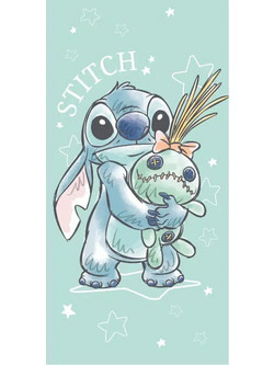 Borea Stitch Hugs Παιδική Πετσέτα Θαλάσσης Microfiber Πράσινο Mint 70x140cm 034676048120