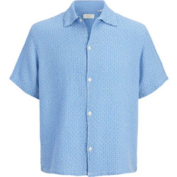 Jack & Jones Ανδρικό Πουκάμισο Βαμβακερό Ριγέ Μακρυμάνικο Κανονική Γραμμή Μπλε 12295288